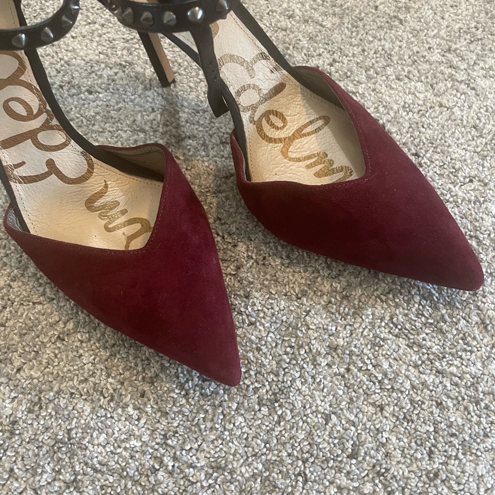 Sam Edelman Two Tone Studded High Heels - Picture 3 of 5
